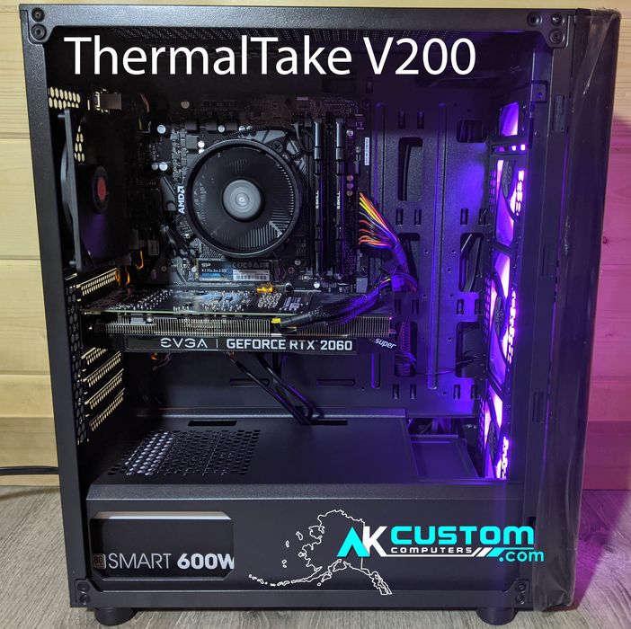 AK Custom Computer Build ThermalTake V200 RGB